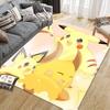 Pikachu Square Area Rug, Non-Slip Floor Mat for Home Office, Perfect Gift for Pikachu Fans.chl