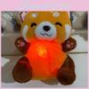 Cute Animal Raccoons Plush Doll With Emit Light And Sound Design For Kids Gift