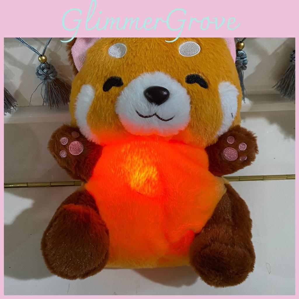 Cute Animal Raccoons Plush Doll With Emit Light And Sound Design For Kids Gift