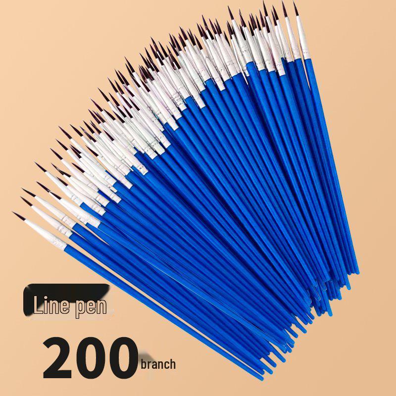 Flat Nylon Brush Set: Oil, Watercolor, Gouache, Acrylic - Ideal for Art, Painting, and Outlining.