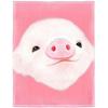 Cartoon Pig Print Flannel Blanket Sofa Nap Blanket Sheet Bedspread Blanket