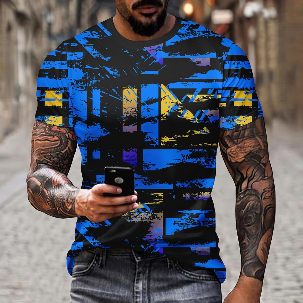 Sommer Mode Männer 3D Druck Tier Löwe Muster Lose T-Shirt Straße Trendy Casual Kurzarm Übergroßen Männlichen