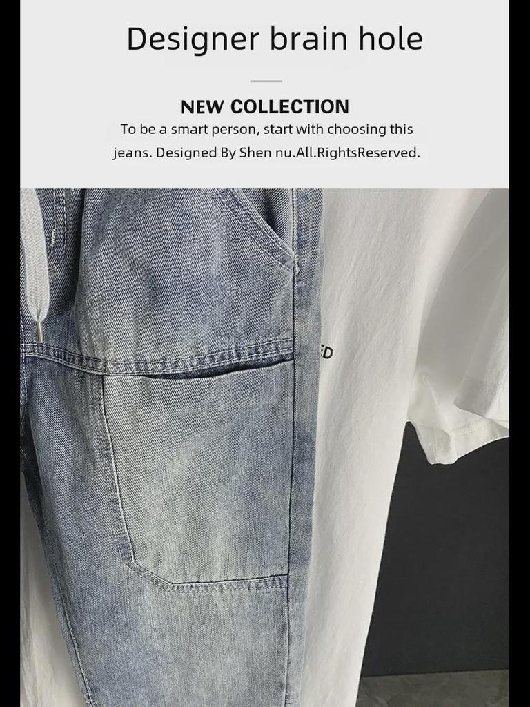 Erkekler İçin Trend Kore Tarzı Dar Harem Pantolon - Rahat Sonbahar Dokuz Noktalı Bol Kesim Pantolon