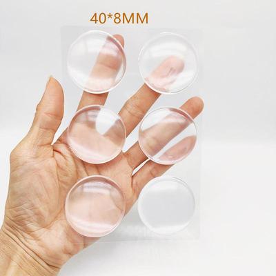 3/6/8 pièces Protection Murale Amortisseur Meubles Sans Trace Anti-cra Silicone Souple Transparent Butée de Porte Pare-chocs Autocollants Auto-adhésifs