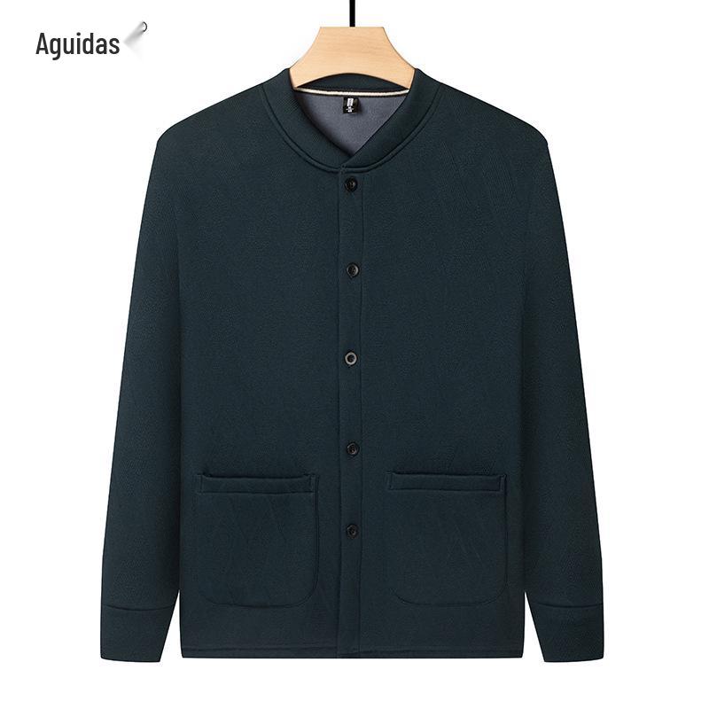 Herren Winter-Cardigan mit Plüschfutter für Mittelalte und Ältere