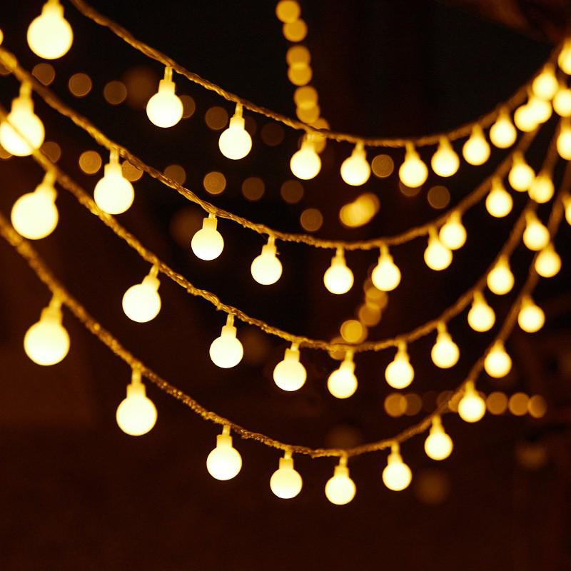 LED Solar String Lights: Outdoor Camping & Courtyard Tent Decor with Colored Bulb