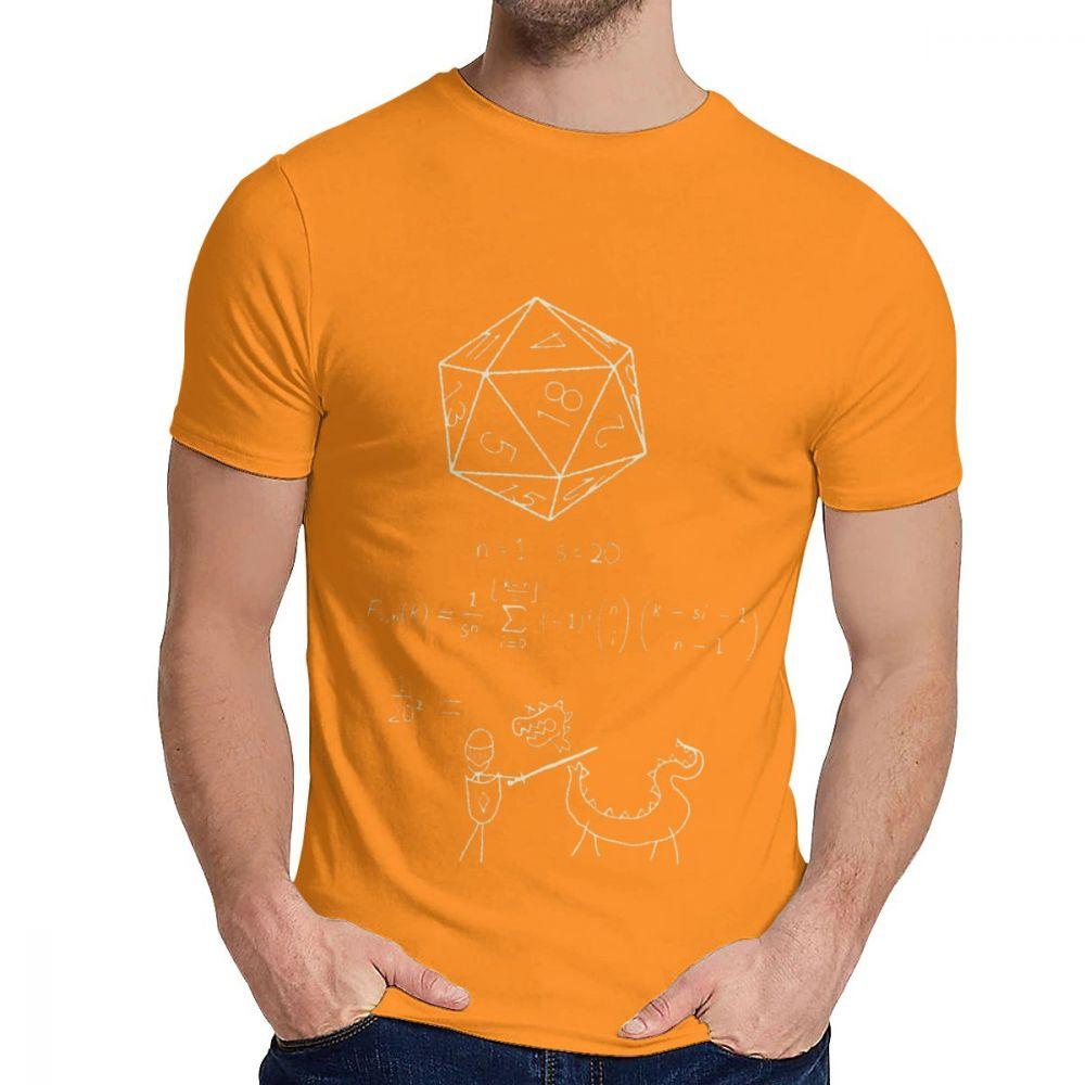 Graphic The Science Of 20 Sided Dice D20 Math Dragons Tee Shirt For Unisex Leisure Organic