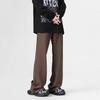 American retro suit micro-flared pants boys loose straight wide-leg floor-mopping pants high-end casual drape trousers