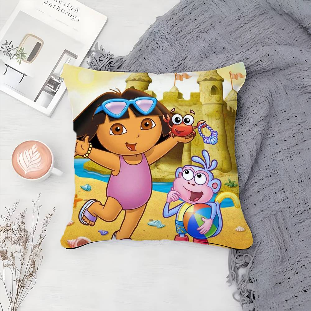 

Cute D-Dora Pillow Case Printing Pillowcase Living Room Sofa Cushion Cover Bedroom Room Decor 20x20Inch