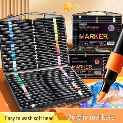 Little Black Box Acrylic Soft Tip Marker Pen for Students and Toddlers' Art Projects