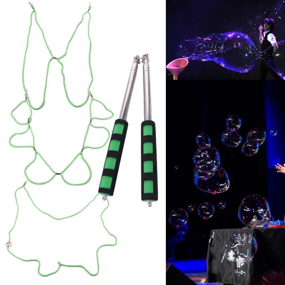 Double Rod Outdoor Bubble Wand Adjustable Bubble Rope Set Bubble Machine Sticks  Party Favors