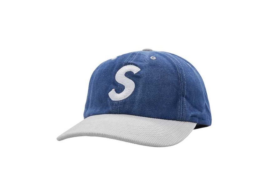Supreme 2-Tone S Logo 6-Panel Washed Denim One-Size