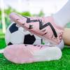 33-45Kids Chuteiras de Futebol Borracha Sola Macia Ponta Curta Couro Artificial Gramado Juvenil Crianças Futebol Sapatos Masculinos Esportes Tamanho Grande Futebol Sapatos