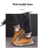 Men's Thick Velvet-Lined Winter Waterproof Leather Casual Shoes for Snow