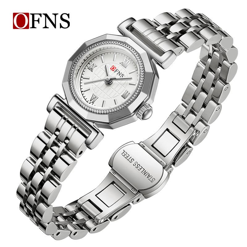 Ofns Women's Vintage Roman Numeral Quartz Watch Fashion Retro Dial, Waterproof, Small Casual Everyday Wristwatch for Ladies