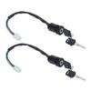 Motorcycle Ignition Switches Assembly with Wiring Harness and Keyed Control, 2 Pack Part for 50Cc To 250Cc Models