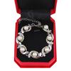 Yousheng Women Bracelet Electroplating Rhinestone Fine Workmanship Luxurious Bright Luster Decoration Temperament Adjustable Imitation Pearls Bracelet