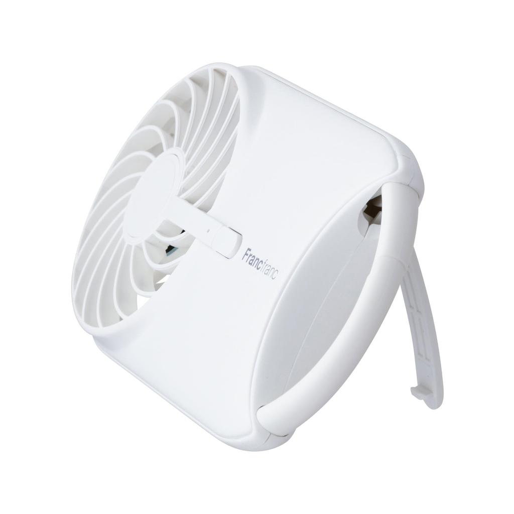 Francfranc Fre Carry Portable Fan with 3 Airflow USB and Compatible [2024 Model] Fan, White, Slim, Settings, Charging, Type-C