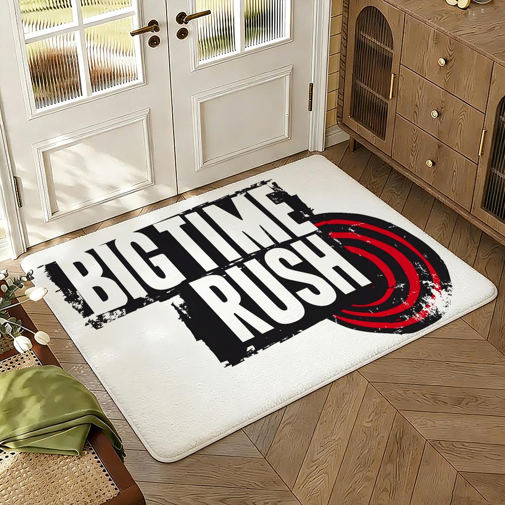Big Time Rush Floor Mat Soft Thickened Absorbent Non-Slip Bedroom Living Room Door Mat Home Decor Flannel Rugs