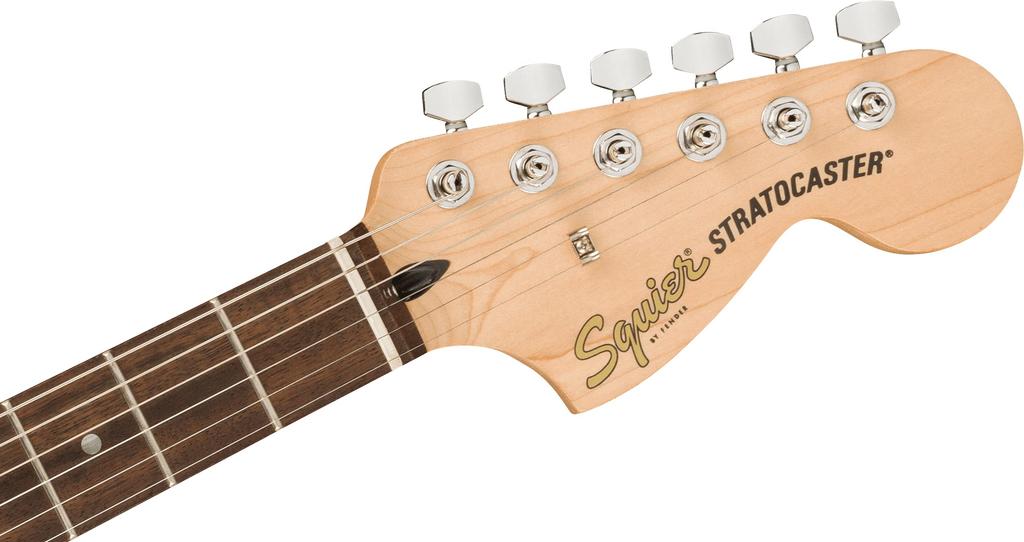 Squier by Fender Affinity Electric Laurel White with Soft Case Series™ Stratocaster® Guitar, Fingerboard, Pickguard, 3-Color Sunburst,