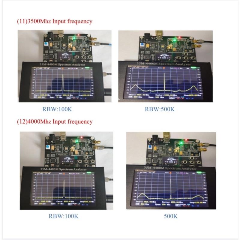 Analizor de frecvență cu ecran de 4,3 inch, analizor de spectru cu antenă 35M-4400Mhz pentru telecomandă WiFi 2.4G e Talkie