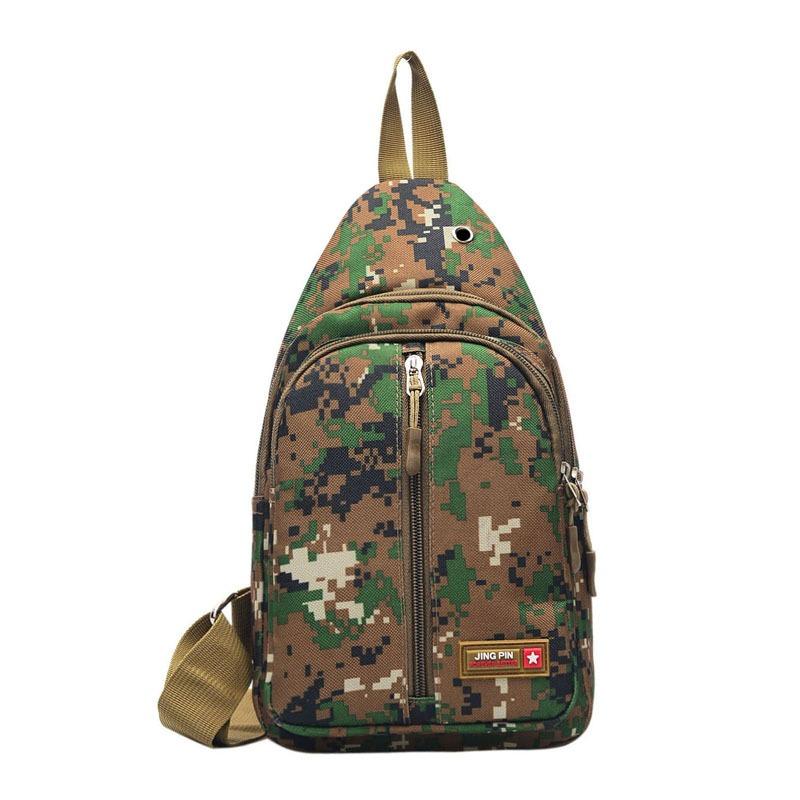 Tactical breast bag, outdoor camouflage chest bag, men's shoulder messenger bag, sports cycling chest bag, multi-functional small bag.
