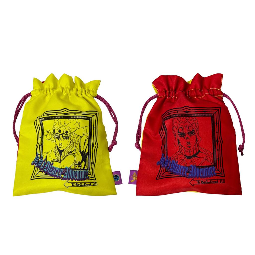 Small Planet Bizarre Golden Wind Travel Drawstring Bag Giorno Mista JoJo's Adventure &