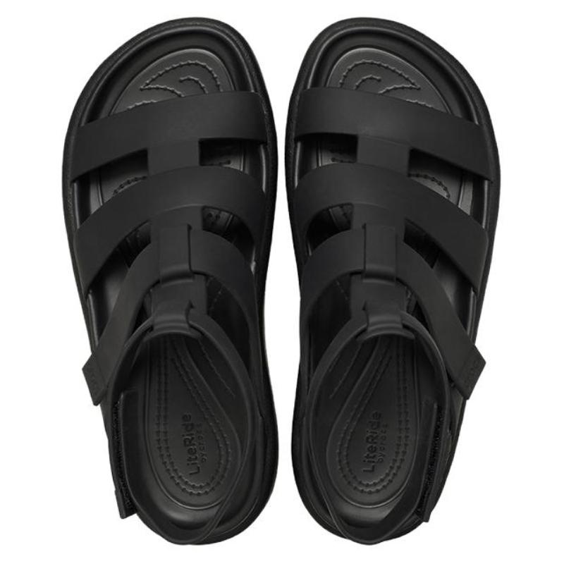 Crocs Brooklyn Luxe Gladiator Sandals 'Black' Women's