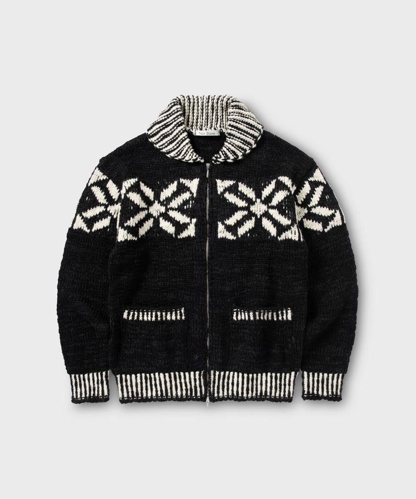 NONBLANK Cowichan Zip-Up Cardigan_Black