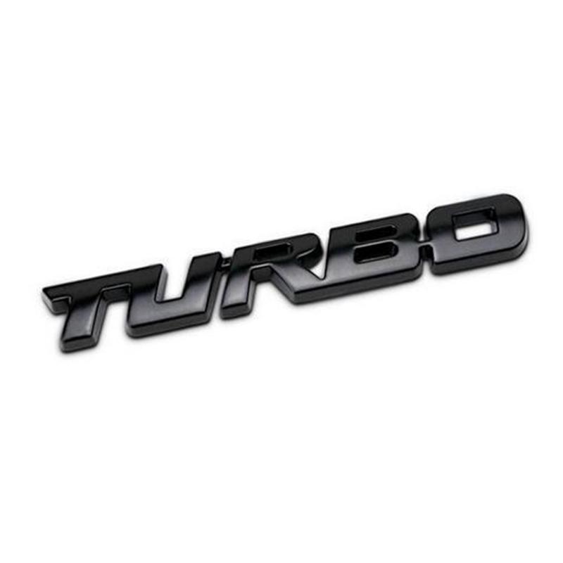 TURBO Auto 3D Zink-Legierung Aufkleber Körper hinten Label Seitenverkleidung Aufkleber Auto Styling Dekoration Aufkleber Auto Außen Dekor Zubehör