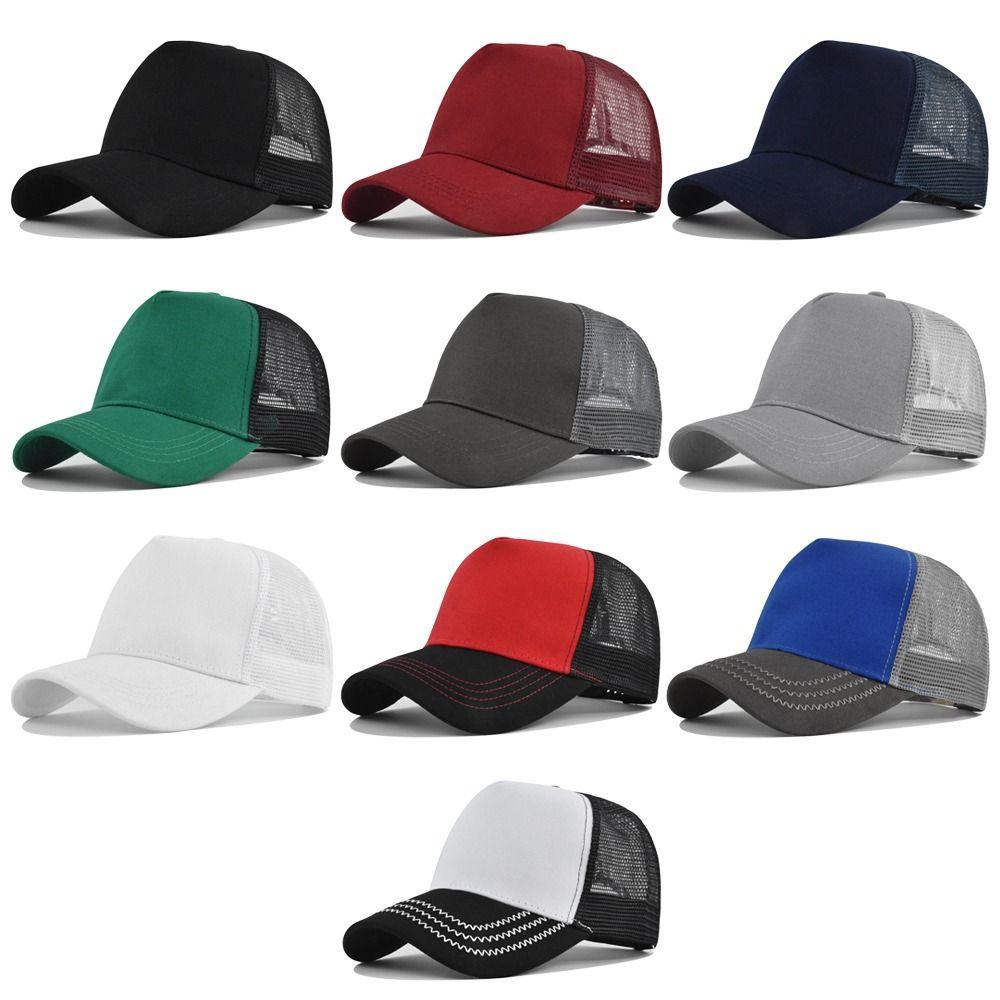 5 Panels Baseball Cap Breathable Sun Hat New Mesh Hat  Men Women