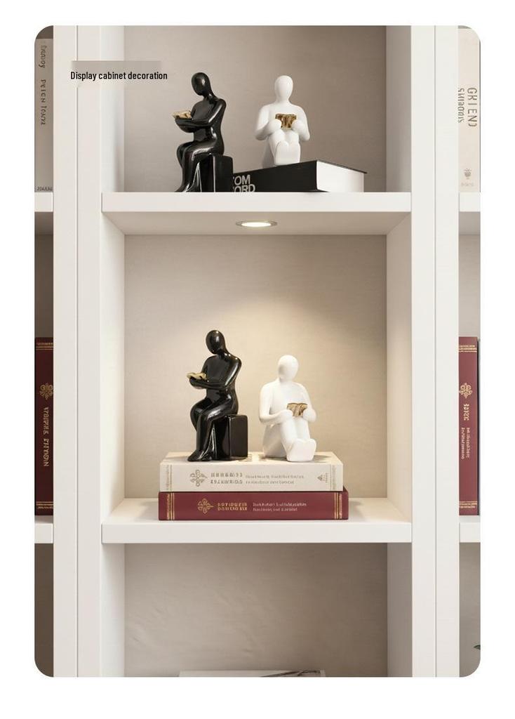 Minimalist Light Luxury Ceramic Bookend Ornament for Home Decor