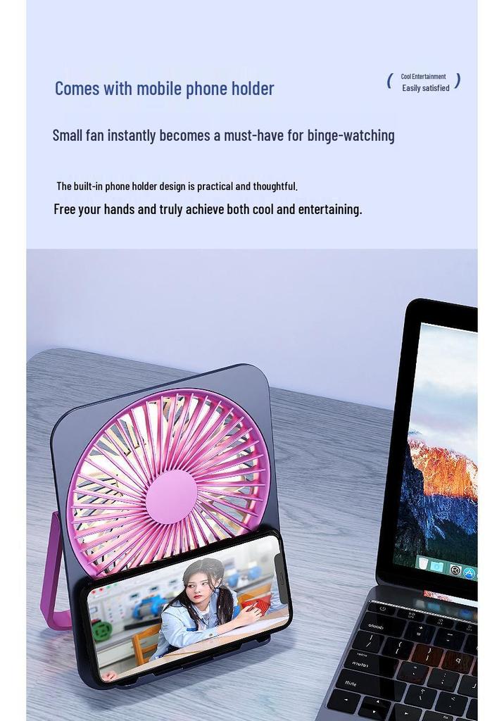 2026 Portable USB Rechargeable Mini Wall-Mounted Desktop Fan