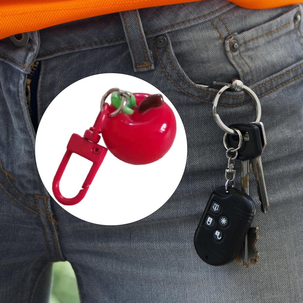 Handcrafted Apples Keychain Sturdy Resin Construction Stylish Bag Hangings Perfect Gift For Friend Family Colleagues
