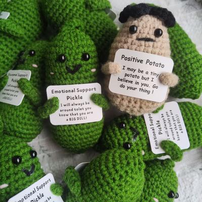 Emotional Cucumber Hand-woven Potato Positive Energy Ornaments Wool Crochet Product