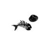 Hollow Design Fish Bone Badge Stainless Steel Fish Skeleton Lapel Pin  Suit Decoration