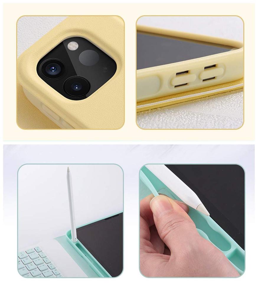 Bunte Tastaturhülle mit Touchpad und Stifthalter für iPad 5. und 6. Generation Abnehmbare Magnetische Bluetooth Drahtlose Tastatur und Kompatibel