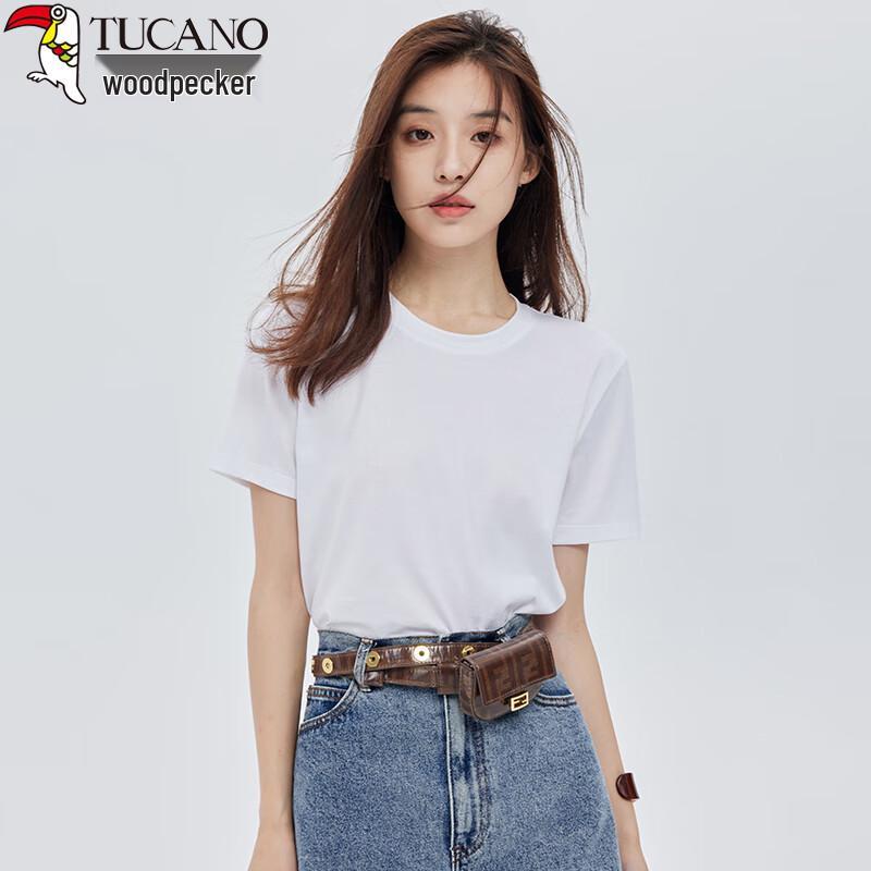 

Woodpecker Women s Pure Cotton Loose Fit Short Sleeve T-Shirt M