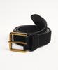 Beoteunseoul Minimal Square Suede Belt (Cowhide/Black)