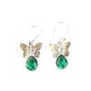Chromdiopsid Edelstein 925 Sterling Silber Handgemachter Schmuck Hängeohrringe 1,3" EE-155-5