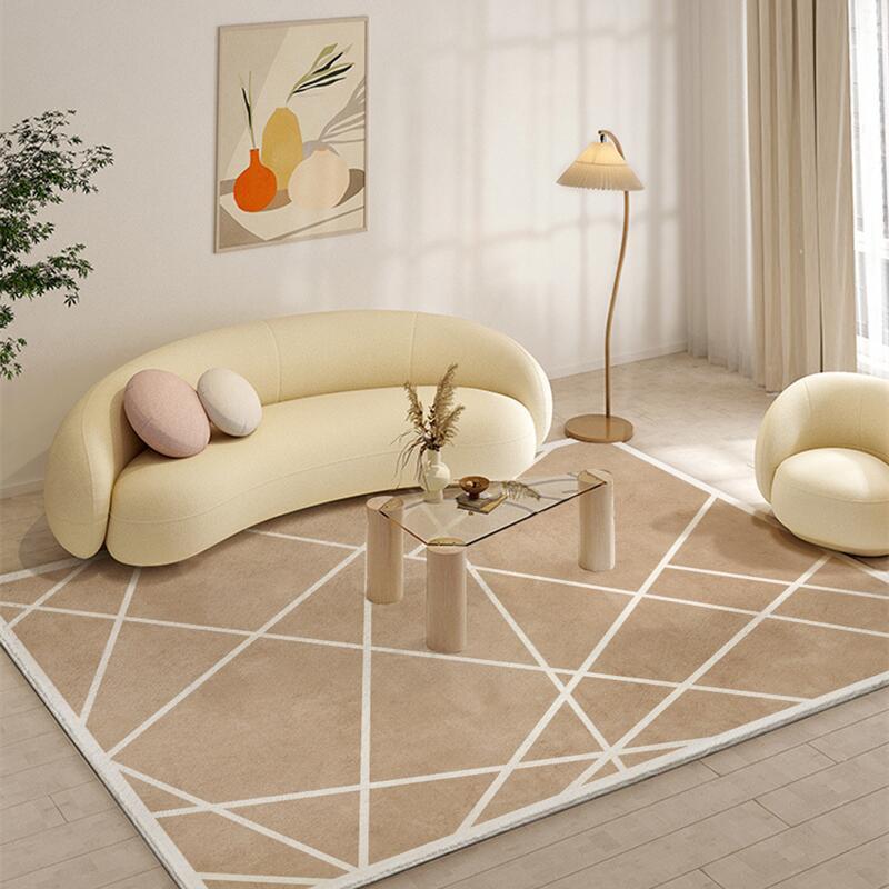 Modern Light Luxury Living Room Carpet Home Decoration Sofa Coffee Table Rug Crystal Velvet Bedroom Bedside Rugs Non-slip Mat