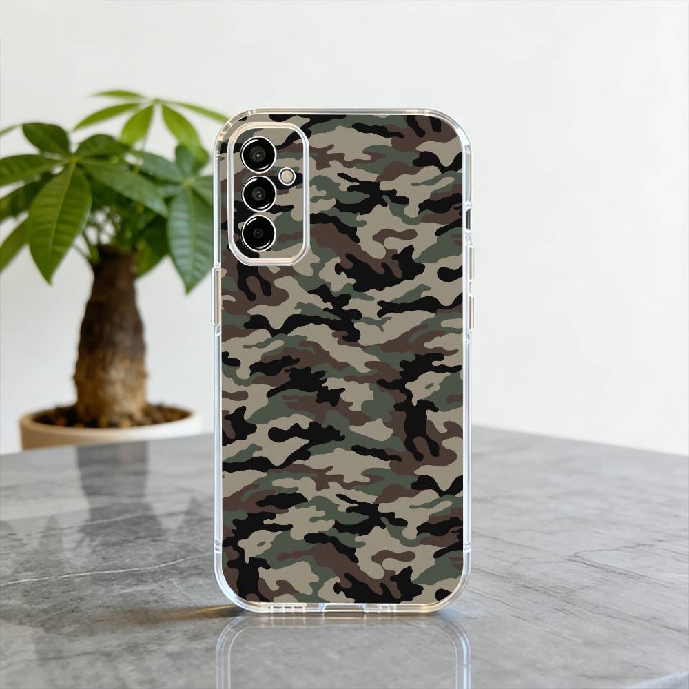 Camouflage Phone Case Transparent Silicone Soft For SamsungA10,12,20,21S,30,31,40,50,51,52,70,71