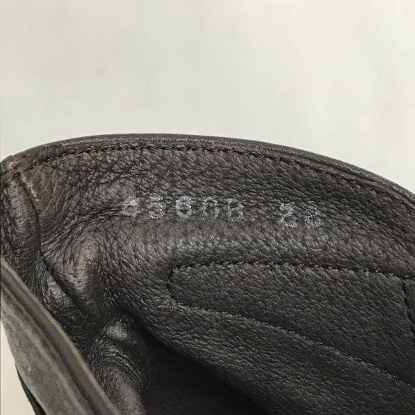 Ginza Washington Japan leather side zip short boots 23 dark brown heel(USED)