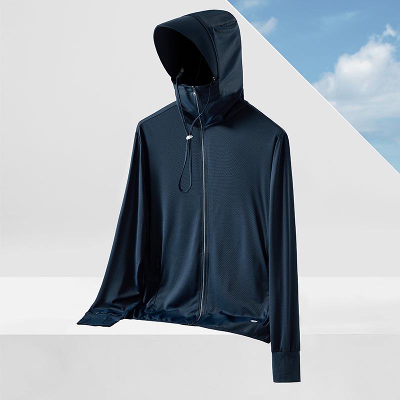 UPF50+ Ice Silk Sun Protection Jacket with Detachable Hood - Breathable Anti-UV Outerwear for Men and Women