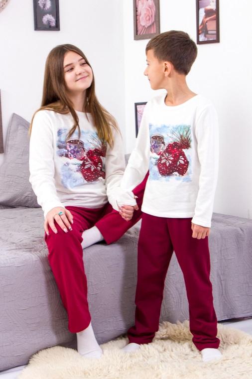 Kids’ Family Look Pajama Set – Warm Sleepwear with Christmas Print, Winter, 6076-7 HC
