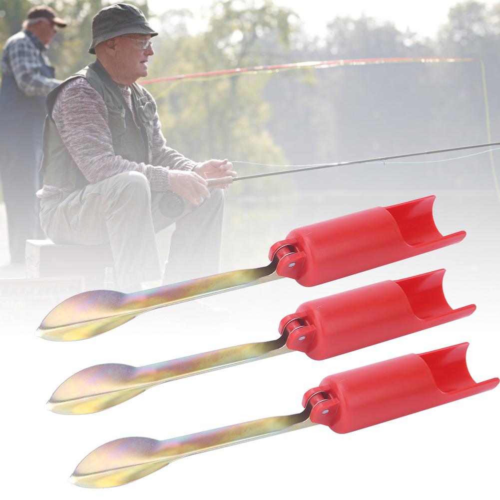 4PCS Red 32cm Foldable Fishing Rod Ground Inserted Holder Stand Pole Bracket Tackle Accessory32x4x3.3x15.5cm