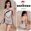 Sex underwear sexy neck cheongsam hot backless temptation retro buckle three-point uniform suit