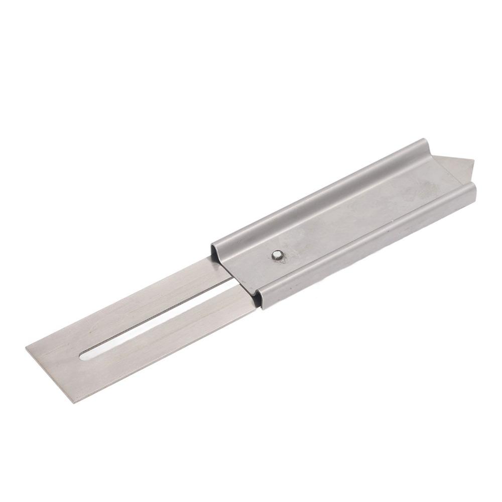 Slide Stop Sliding Line Ruler Stainless Steel Marking Gauge Tool  For Woodworking