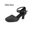Women's Adult Dancing Shoes Medium Heeled Spring and Summer High Heeled Non-Wearable Comfortable Cotillion Shoes
