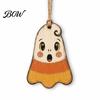 Mummy And Owl Hanging Ornaments Halloween Wooden Decor, Ghost Black Cat Pumpkin Ornament, Rustic Vintage Decorative Pendants Wall Decor Gift Tags for
